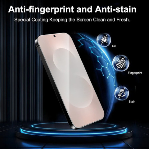 Qixxronics 3 Pack Privacy Screen Protector For IPhone 15 Pro Anti Spy Shatterproof Tempered Glass Black
