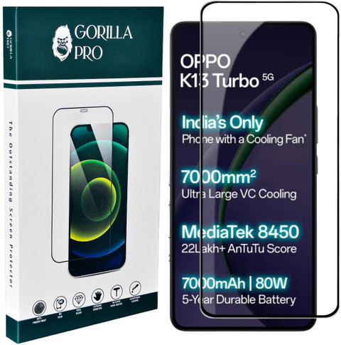 GORILLA PRO Tempered Glass Guard for OPPO K13 Turbo 5G, Oppo K13