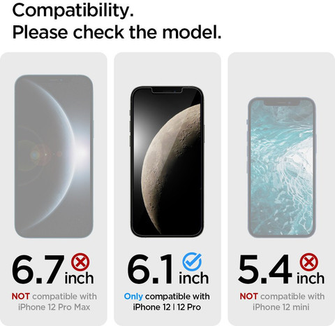 Spigen Tempered Glass Guard for Apple iPhone 12 Pro, Apple iPhone