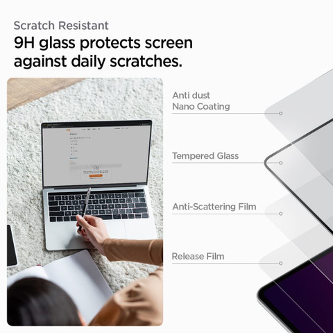 Spigen Tempered Glass Guard for MacBook Pro 16 inch (M4 M4 Pro