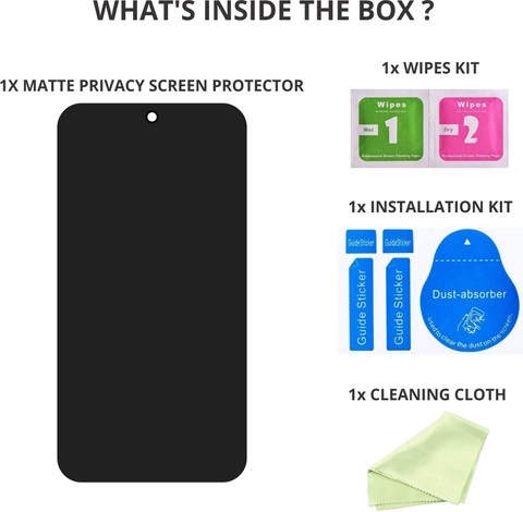 The Cozy Tempered Glass Guard for iphone 16, 16 iPhone, apple iphone 16,  Matte Privacy Screen Protector