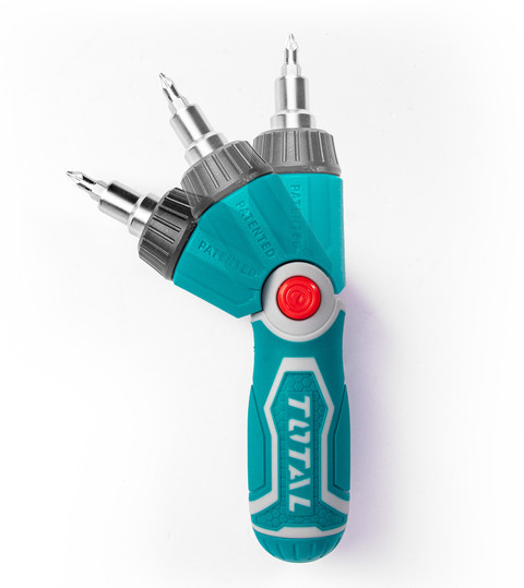TOTAL 13 in 1 Ratchet Screwdriver Set With Folding Handle & 3