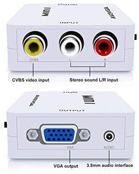 TERABYTE AV RCA to VGA Video with Audio to PC HDTV Converter AV to - Main Image