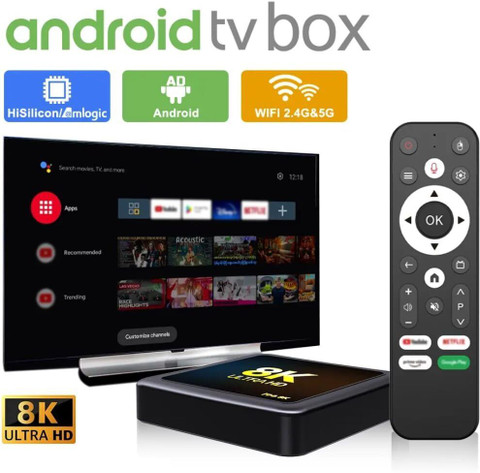 octanium 8K Android with Voice Remote, TV Box-S, Ultra HD Player