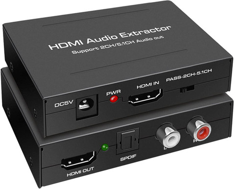 VOOCME HDMI Audio Extractor,4K HDMI to HDMI +Audio (SPDIF RCA