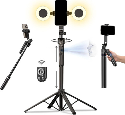 Hold up Auto Face Tracking Tripod for iPhone,360° Rotation 4In1