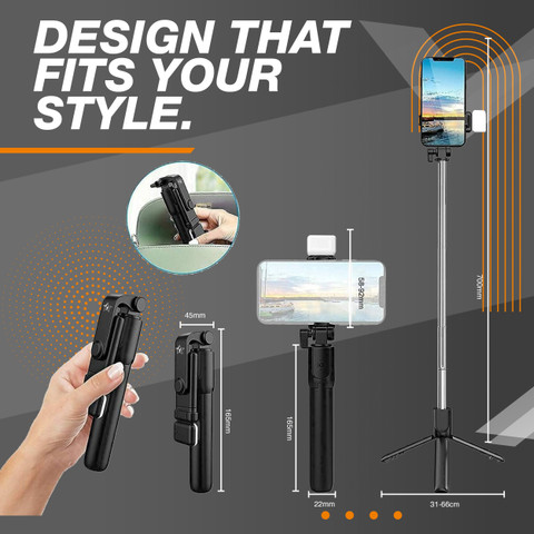 Selfie Stick Light Phone Stand 12