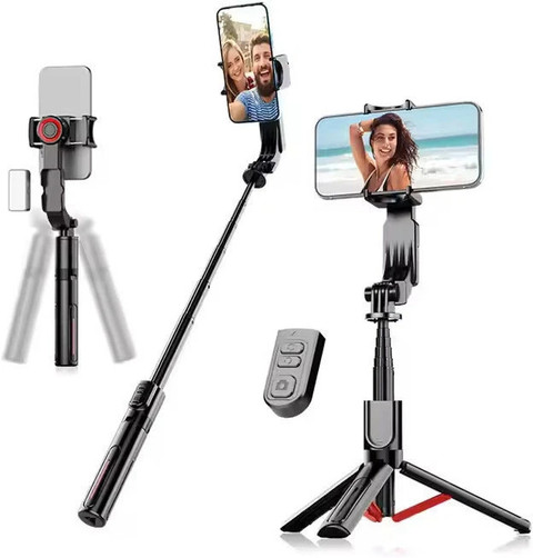 Hold up Selfie Stick Gimbal With Fill-in Light Wireless Remote