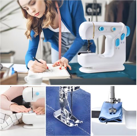 Onshoppy Multifunctional Sewing Machine with Extension Table, Blue - Image 5