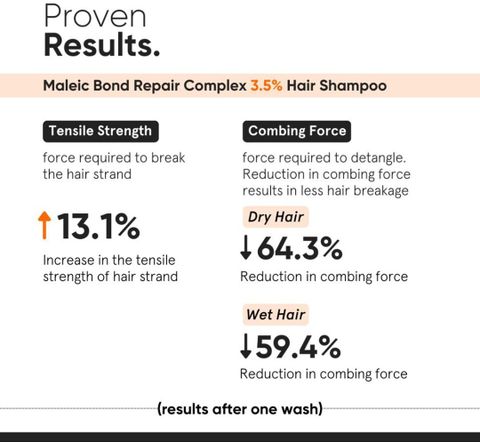 Minimalist Hair Shampoo for Dry,Damaged & Frizzy with 3.5%Maleic Bond Repair Complex (250 ml) - Image 6