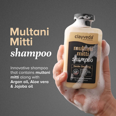 ClayVeda Multani Mitti Shampoo for Detox and Smooth and Healthy