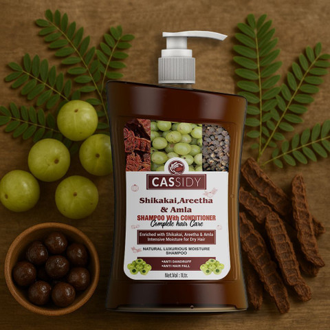 Cassidy Shikakai, Areetha and Amla Hair Shampoo with Conditioner 1