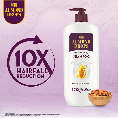 BAJAJ Almond Drops Anti Hairfall Shampoo with Almond Oil Vitamin