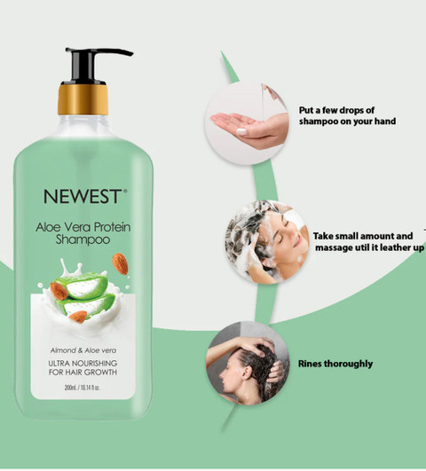 NEWEST ALOE VERA PROTEIN SHAMPOO - Price in India, Buy NEWEST ALOE VERA  PROTEIN SHAMPOO Online In India, Reviews, Ratings & Features | Flipkart.com