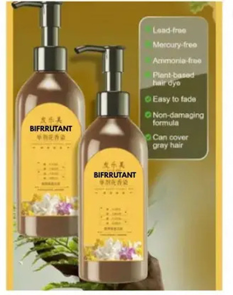 BIFRRUTANT Black Hair Dye Shampoo Rich Black Shine - Price in