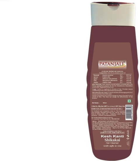 PATANJALI Kesh Kanti Shikakai Hair Cleanser Shampoo 180ML 3PCS