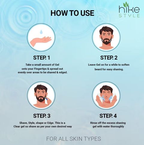 HIKE STYLES Shaving Gel Transparent 1Kg , Non Foaming Shaving Gel With Pump 1000ml (AQUA) (1000 ml) - Image 6