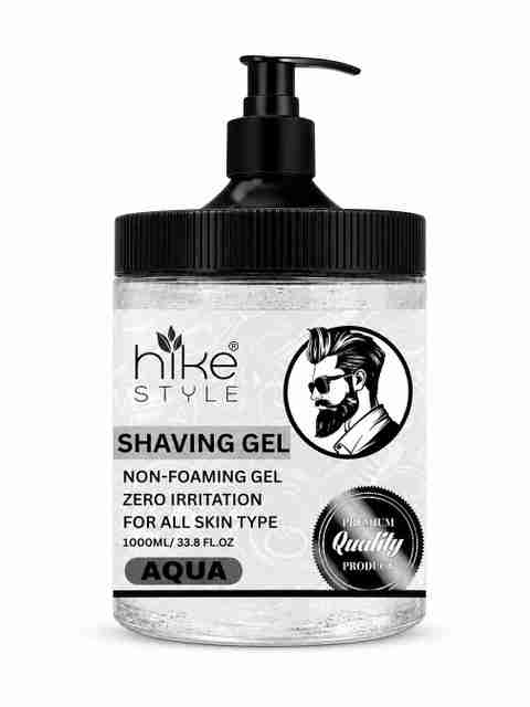 HIKE STYLES Shaving Gel Transparent 1Kg , Non Foaming Shaving Gel With Pump 1000ml (AQUA) (1000 ml) - Image 3