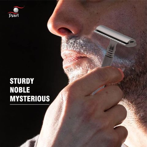 Indian Shaving Razor Pearl Shaving Double Edge Safety Razor (Graphite Black) - Best Shaving ...