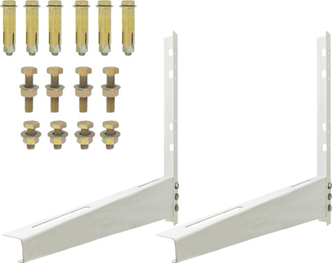 AMPEREUS Durable Wall Mount Split AC (Compressor) Stand for Ton Ton  (24-inch) 24 inch Shelf Bracket