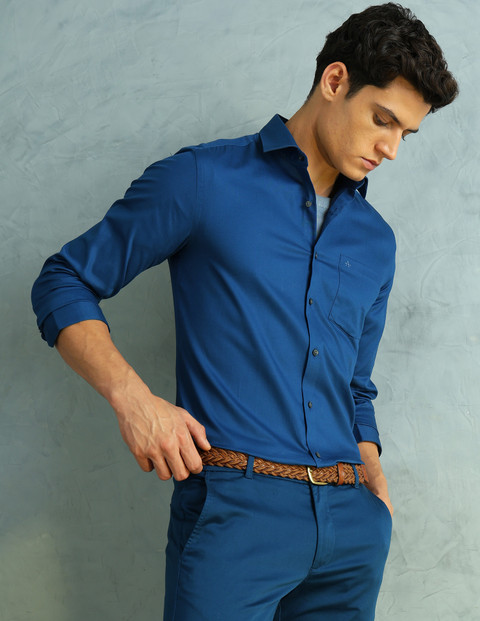 ARROW Men Solid Formal Blue Shirt - Buy ARROW Men Solid Formal Blue Shirt  Online at Best Prices in India | Flipkart.com