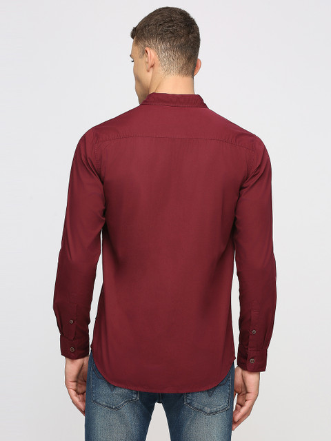 Pepe Jeans Men Solid Casual Red Shirt