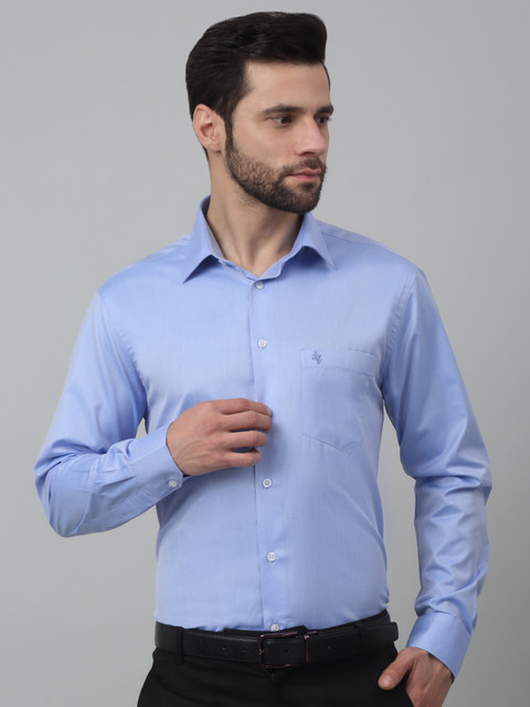 CANTABIL Men Solid Formal Blue Shirt Buy CANTABIL Men Solid
