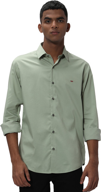 MUFTI Men Solid Casual Light Green Shirt Buy MUFTI Men Solid