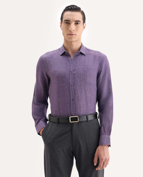 grey dress pants purple shirt Haggar Smart Wash Dress Shirt in Light Purple main image 1