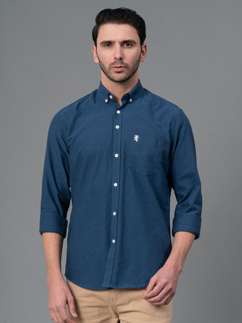 RED TAPE Men Solid Casual Blue Shirt - Buy RED TAPE Men Solid