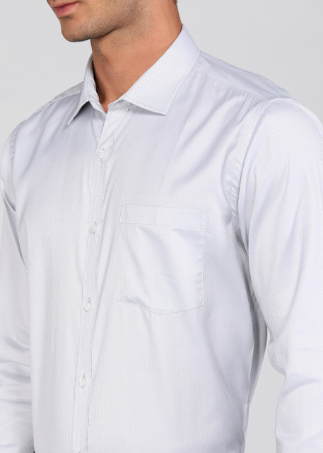 PARK AVENUE Men Self Design Formal Grey Shirt - Buy PARK AVENUE
