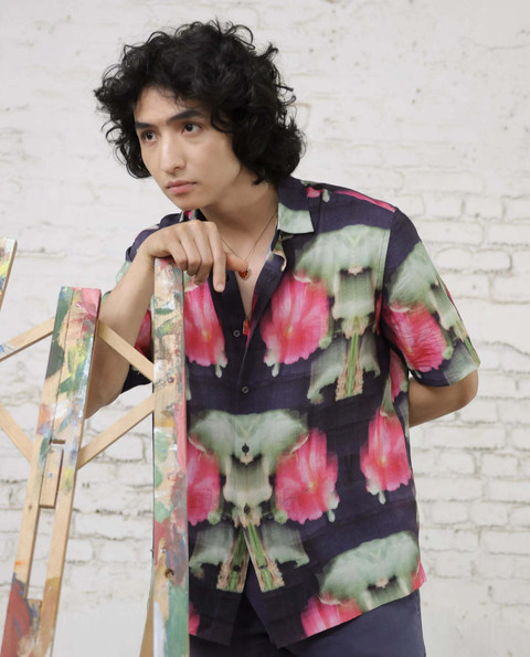 RARE RABBIT Men Floral Print Casual Purple, Multicolor Shirt Buy