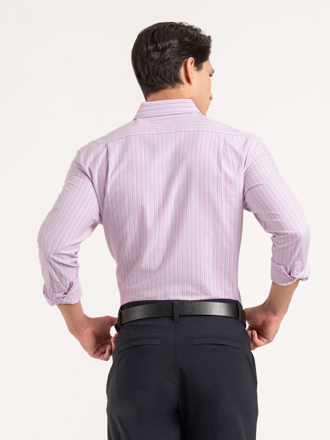 RED TAPE Men Striped Casual Pink Shirt - Buy RED TAPE Men Striped