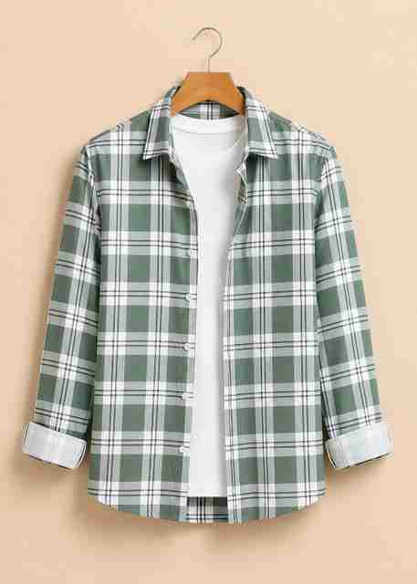RODEIZ Men Slim Fit Checkered Casual Shirt - Image 5