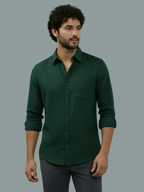 DaReal Men Solid Casual Dark Green Shirt - Buy DaReal Men Solid Casual Dark  Green Shirt Online at Best Prices in India | Flipkart.com
