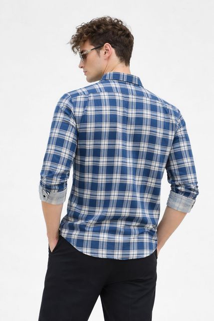 Jai Textiles Men Slim Fit Striped Mandarin Collar Casual Shirt - Image 6