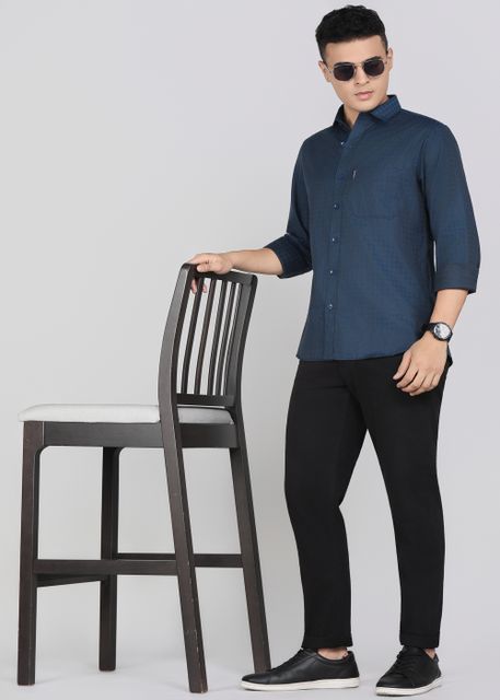PROVOGUE Men Slim Fit Checkered Casual Shirt - Image 6