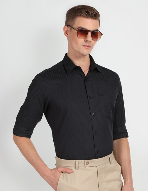 ARROW Men Self Design Formal Black Shirt - Buy ARROW Men Self Design Formal  Black Shirt Online at Best Prices in India | Flipkart.com