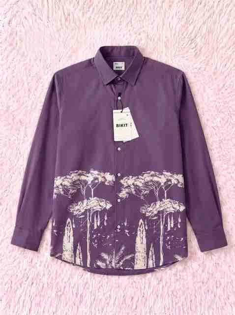 BIKIT Men Regular Fit Printed Mandarin Collar Casual Shirt - Image 4