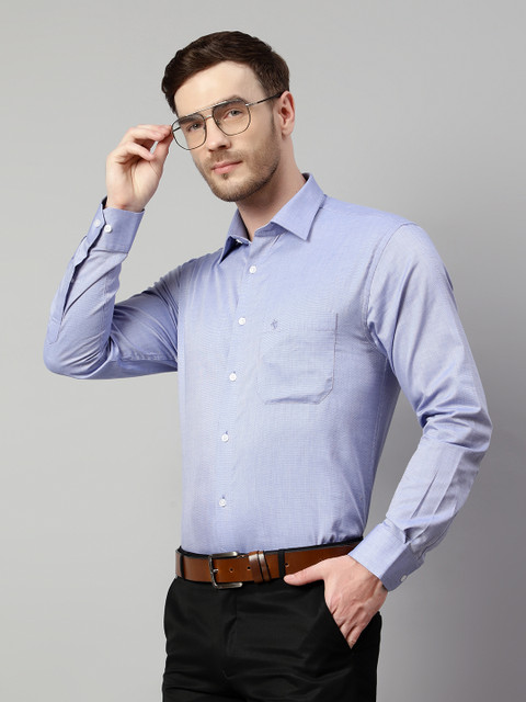 CANTABIL Men Solid Formal Blue Shirt Buy CANTABIL Men Solid