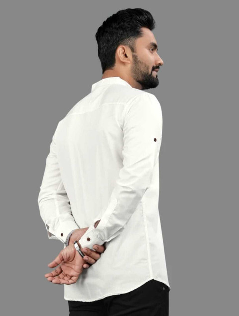 SPOQUE Men Solid Casual White Shirt - Buy SPOQUE Men Solid Casual