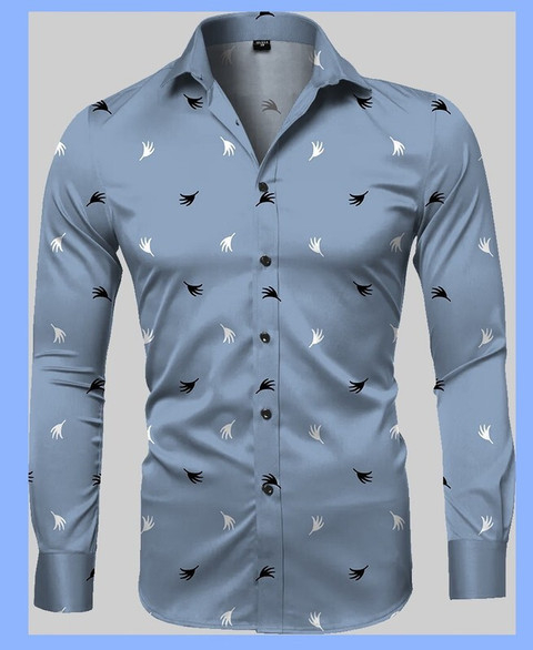 CHEAPSHIRTS Men Printed Casual Blue Shirt Buy CHEAPSHIRTS Men