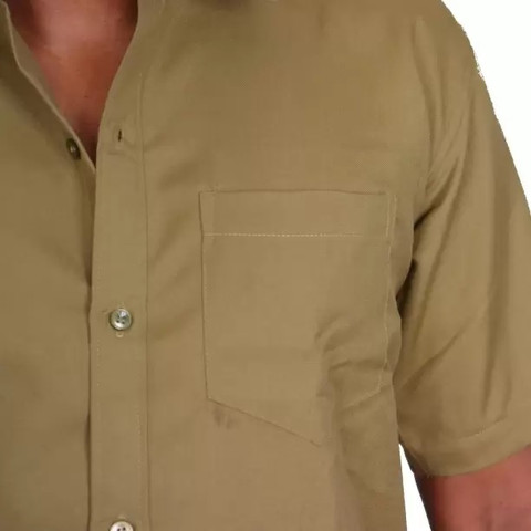 SHREEAARVI Men Solid Formal Khaki Shirt - Buy SHREEAARVI Men Solid