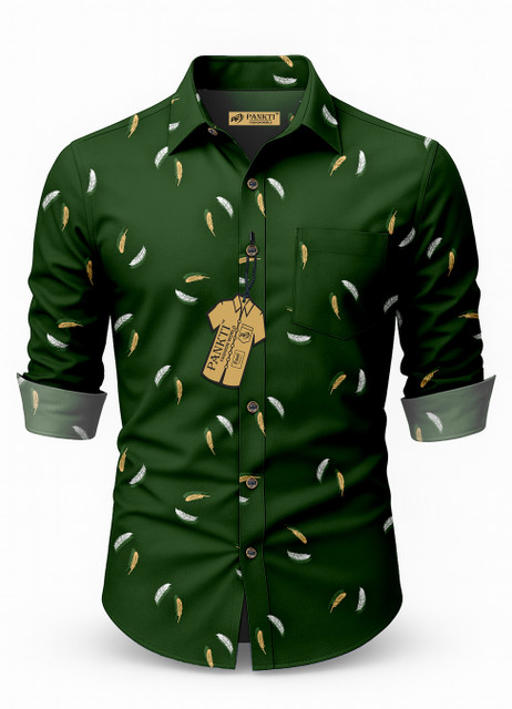 I Sonal Creation Men Printed Casual Green Shirt - Buy I Sonal Creation Men  Printed Casual Green Shirt Online at Best Prices in India | Flipkart.com