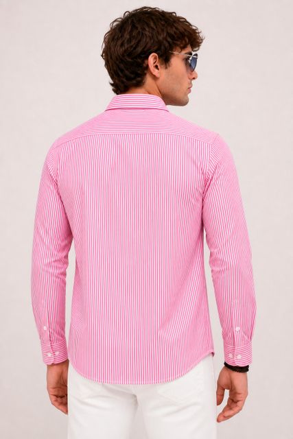 HKV FASHION Men Regular Fit Striped Spread Collar Casual Shirt - Image 6