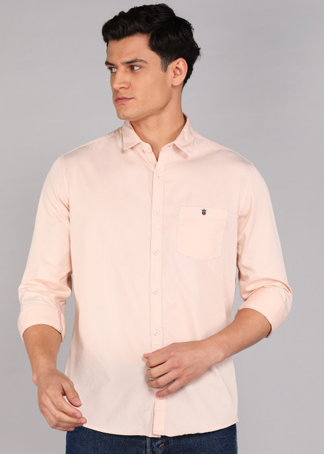 Louis Philippe Jeans Men Solid Casual Dark Blue Shirt