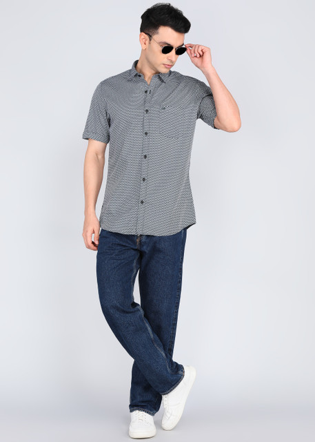 PETER ENGLAND Men Printed Formal Grey Shirt Buy PETER ENGLAND