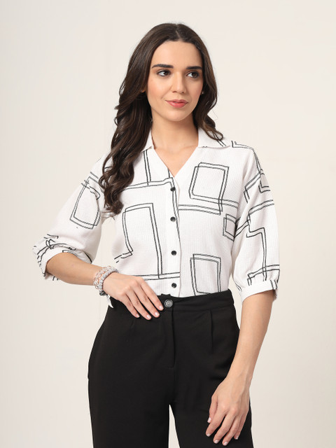 Style Quotient Women Self Design Casual White Shirt Buy Style