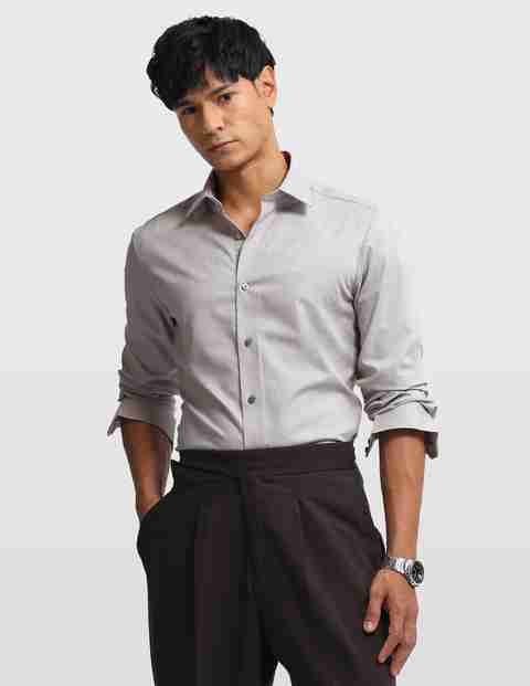 Arrow Newyork Men Self Design Formal Grey Shirt - Buy Arrow Newyork Men  Self Design Formal Grey Shirt Online at Best Prices in India | Flipkart.com