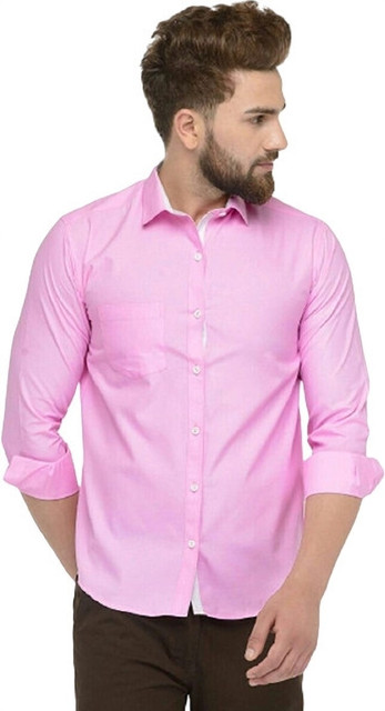FERYPRO Men Solid Casual Pink Shirt - Buy FERYPRO Men Solid Casual